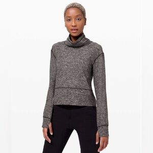 Lululemon Ready to Rulu Fleece Pullover Size 6 Heathered Black